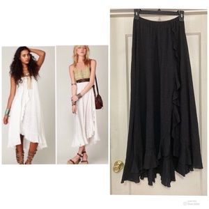 Free People Black Maxi Skirt